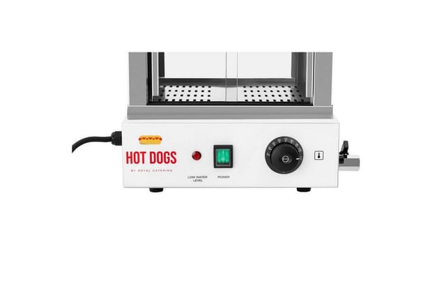 Royal Catering - Hot Dog Steamer 1.000 w Erhitzer 100 Würstchen 25 Brötchen Würstchenwärmer