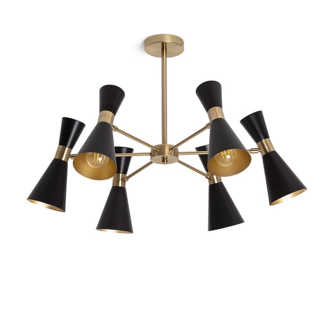 Deckenleuchte Aluminium 6 Spots Jigger Schwarz