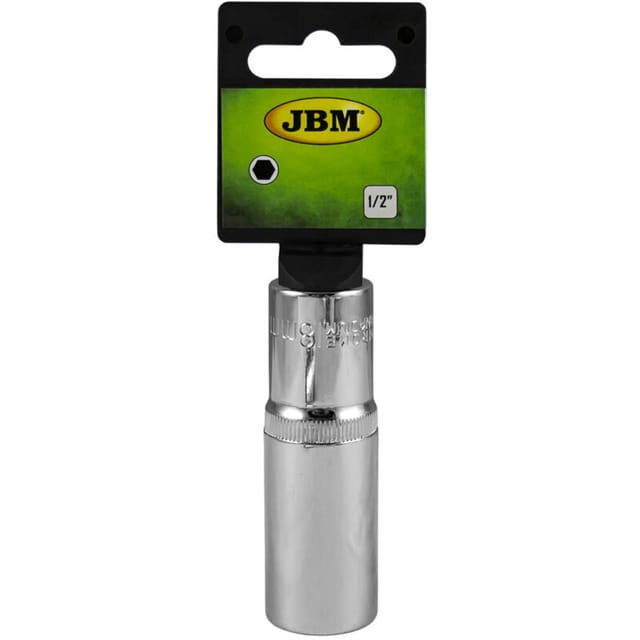 JBM - 75 mm lange 18-mm-Buchse. Sechskant 1/2' verchromt 13256