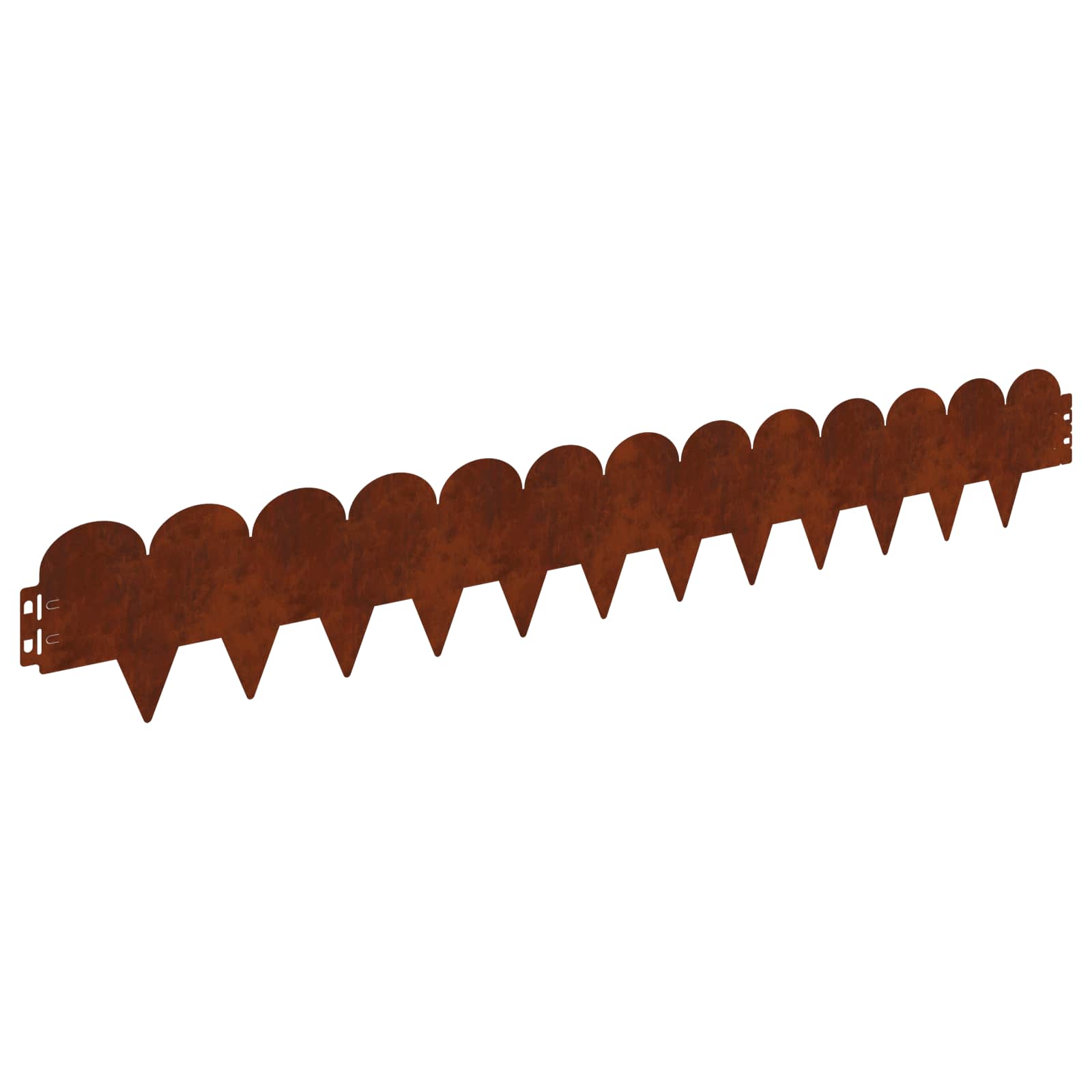 Vidaxl Lawn Edge Sharp&round Top 20 Pcs 103x15cm Steel Rusty