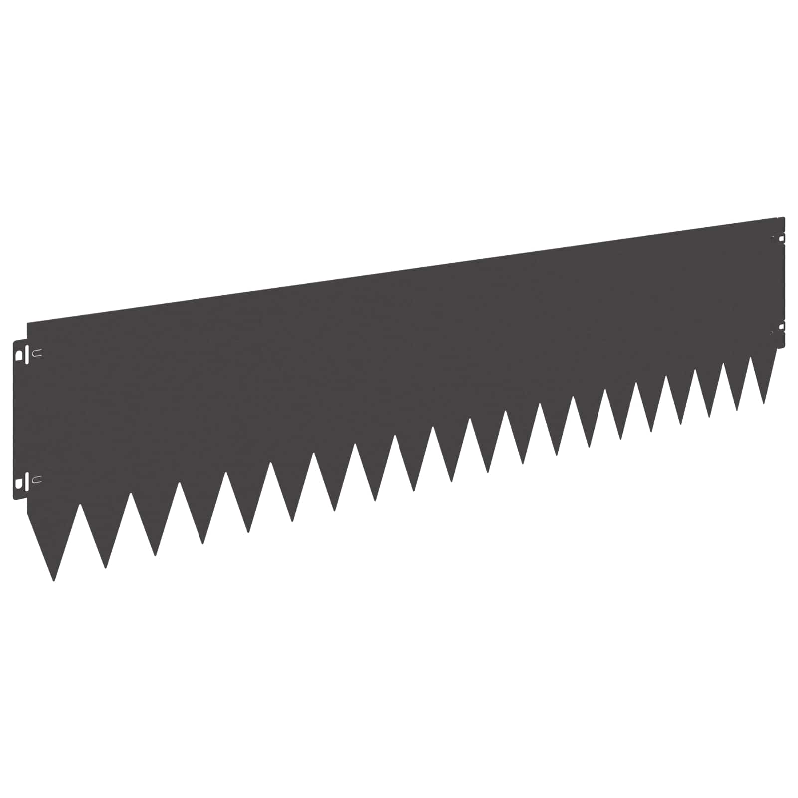 Vidaxl Lawn Edge With Top Fold 20 Pcs 103x25cm Steel Black