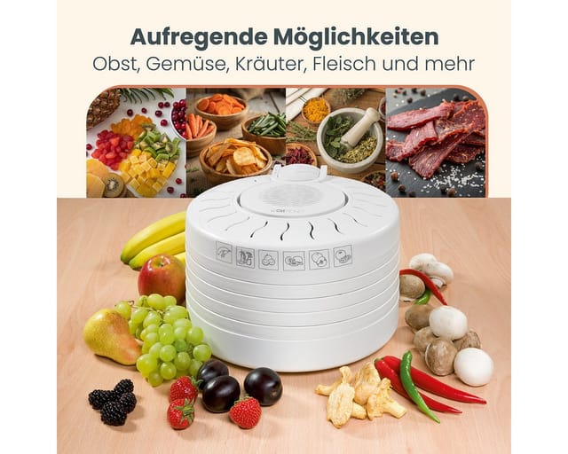 Dr 2751 weiß Dörrobstautomat 5 Ebenen - Clatronic