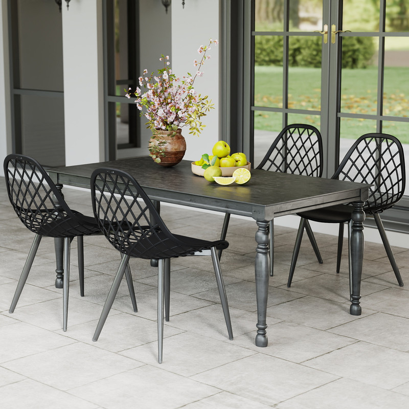 Multifunktionale Gartensitz Mit Rückenlehne, Komfortabel Für Innen- Und Außenbereiche, Set Von 4