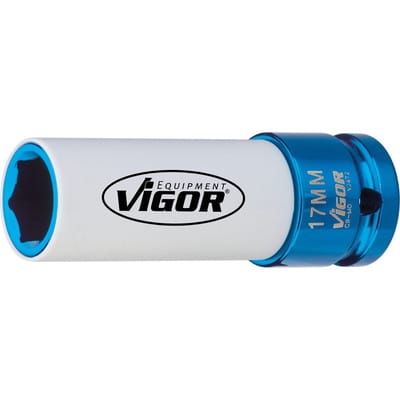 Vigor V2472 Außen-Sechskant Kraft-Steckschlüsseleinsatz 17 mm 1/2" (12.5 mm)