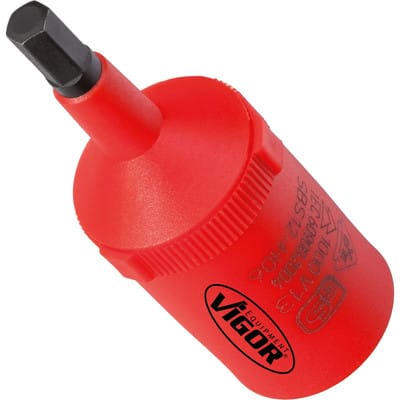 Vde Innensechskant Schraubendreher-Einsatz ∙ V3339 ∙ 1/2 Zoll (12,5 mm) Vierkant hohl ∙ Innen Sechskant Profil ∙ sw 5 mm