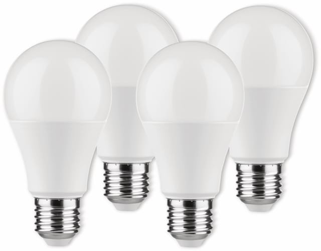 MÜLLER-LICHT LED-Lampe Birnenform, 400255, E27, EEK: F, 8.5W, 806 lm, 2700 K, matt, 4 Stück