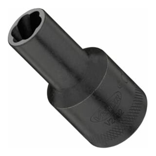 Spiralnutenausdreher-Einsatz ∙ V2402 ∙ 1/2 Zoll (12,5 mm) Vierkant hohl ∙ Außen Schraubenausdreher Profil ∙ sw 11 mm
