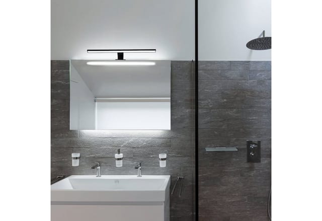 B.k.licht - Spiegelleuchte - 8W, 780lm, led, 2 in 1 Montage, 60cm, neutralweiß, schwarz