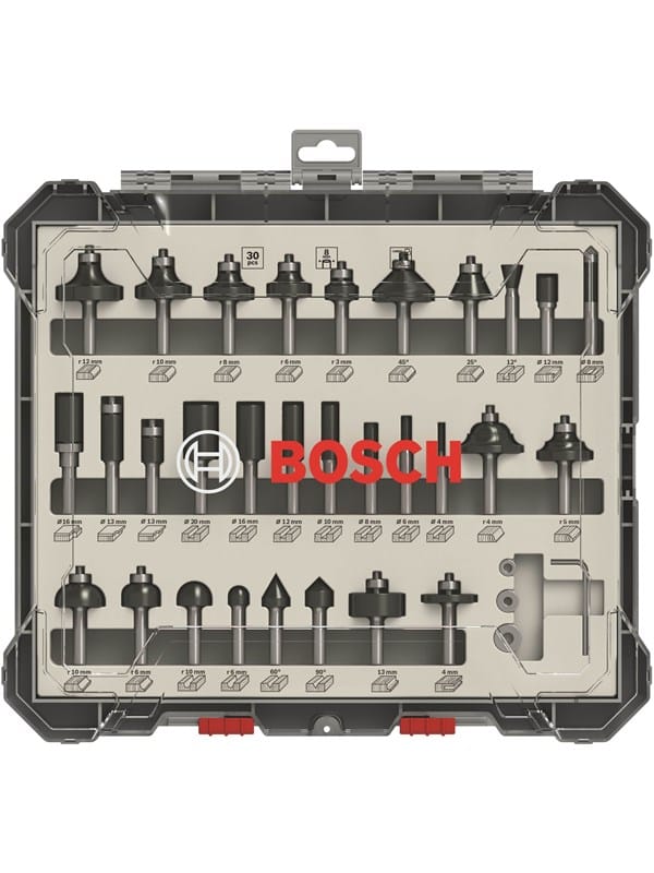 Bosch Zubehör - Fräser-Set, 30-teilig 2607017476