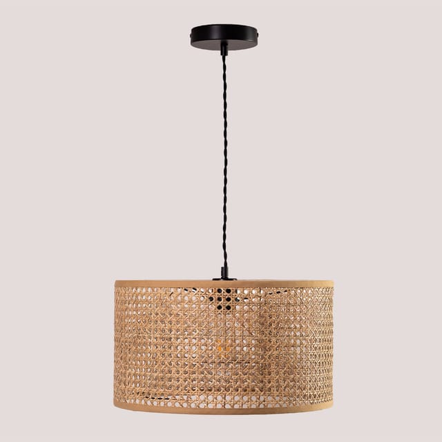 Deckenlampe aus Rattan Serri Braun Natur - Sklum
