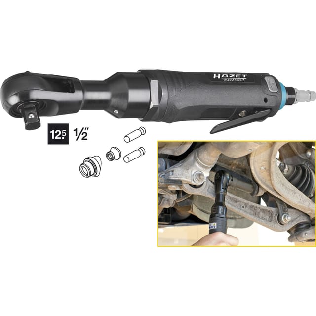 Schlag-Ratschenschrauber, Vierkant massiv 12,5 mm (1/2), Hochleistungs-Stift-Schlagwerk - Hazet