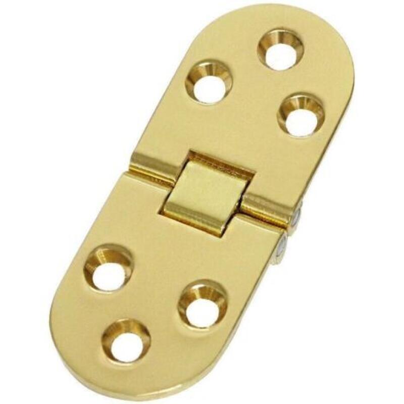Fliti 4er-set Klapptischscharniere Mit Abgerundeten Kanten – Goldfarbenes Zinkmetall – Klappscharnier Für Nähtische, Möbel Und Schränke