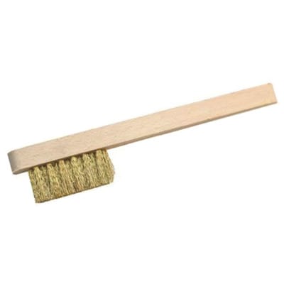 Drahtbürste für Zündkerze 45x18mm - Zündkerzenbürste mit Stiel aus Holz, Messingdraht - Osborn
