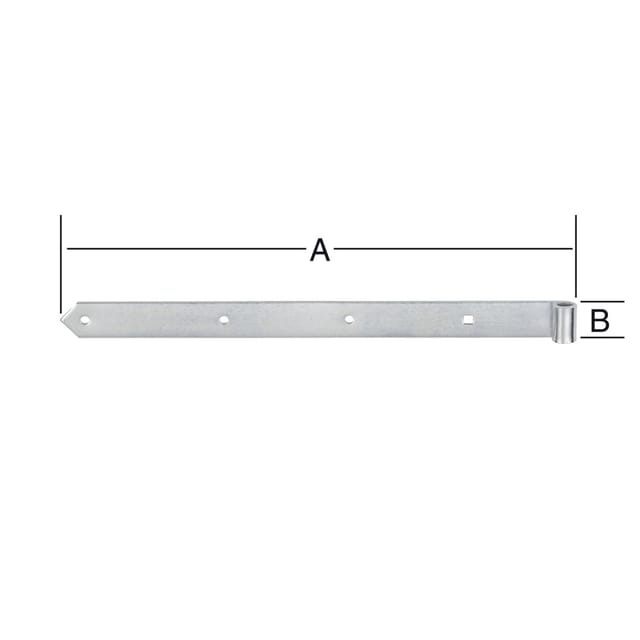 Vormann - Ladenband Breite 30 mm Länge 300 x 30 mm Stärke 3,5 mm Stahl blau verzinkt leicht
