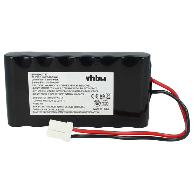 Vhbw - Akku kompatibel mit Ambrogio L20, L15 Rasenmäher (2500mAh, 25,9V, Li-Ion)