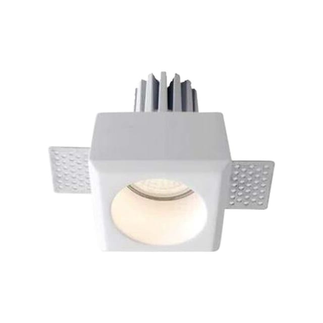 V-tac - Quadratische Led-einbaustrahlerfassung Gu10, Weißer Gipskörper