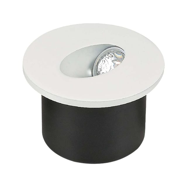 V-TAC Runde LED-Stufenleuchte, Einbaumontage, 3 W, Weiß, Naturweiß, IP20