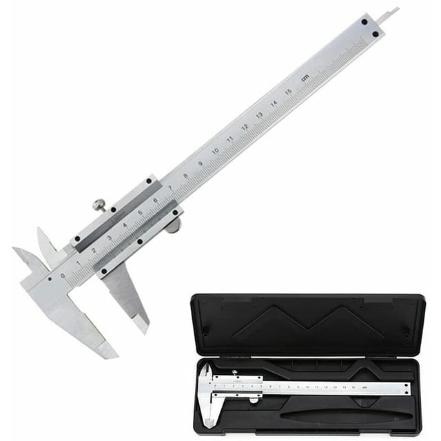 Messschieber, 150 Mm / 0,02 Mm Analoger Messschieber Aus Edelstahl, Hochpräzises Mikrometerwerkzeug Mit Professioneller Tiefen-, Innen- Und Außenmessung