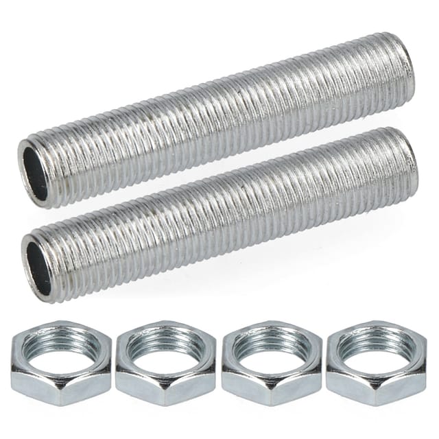 Hepoluz - 30 mm Gewinde mit Mutter (2 Gewinde und 4 Muttern) verpackt