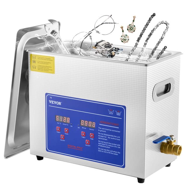 Ultraschallreiniger Ultraschall Reiniger 6l Ultrasonic Cleaner Ultraschallreinigungsgerät Edelstahl Mit Digitaler Anzeige Für Schmuck Brillen Und Zähne - Vevor
