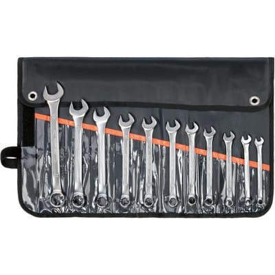 Bahco - Satz metrische Ring-Maulschlüssel - 11-tlg./Kunststofftasche, 8-22 mm
