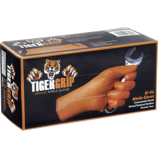 Tiger grip l 100 St. Nitril Einweghandschuh Größe (Handschuhe): l en 374-2, en 374-3, en 455 - Kunzer