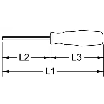 BRONZEplus Schraubendreher Innensechskant,gerade 3x100mm