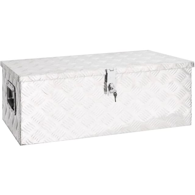Aufbewahrungsbox Silbern 80x39x30 cm Aluminium - Vidaxl