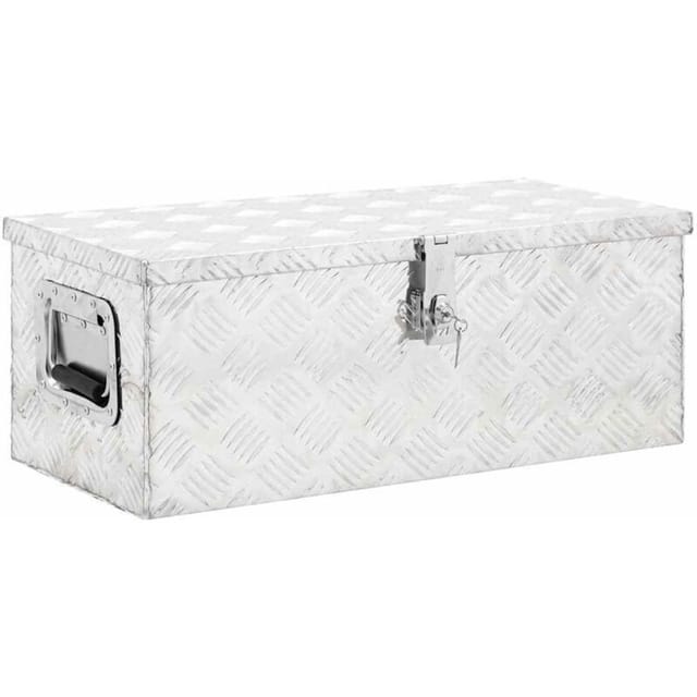 Aufbewahrungsbox Silbern 70x31x27 cm Aluminium - Vidaxl