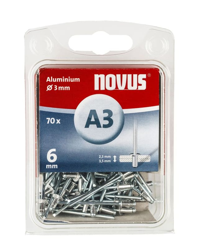 Blindnieten Typ A3/6 Aluminium 70 Stück Blindnieten - Novus