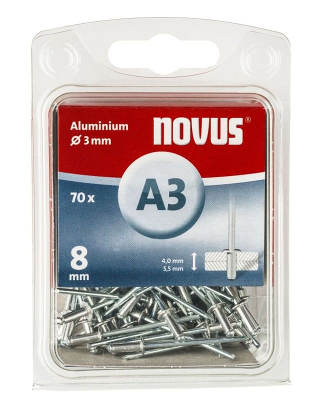 Blindnieten Typ A3/8 Aluminium 70 Stück Blindnieten - Novus