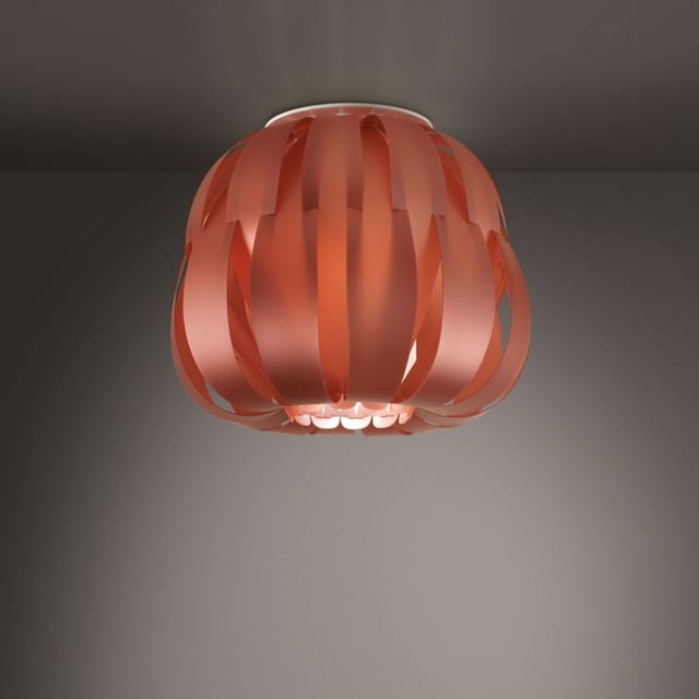Linea Zero - Kupfer-Deckenleuchte Cm. 19 x 17 Uhr
