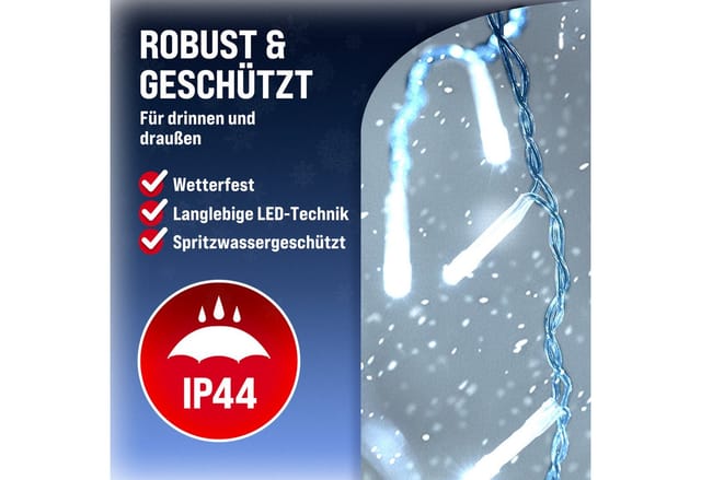 Lichterkette 200/400/600 Led Ip44 Innen Außen Kabel Weihnachtsdeko Leuchtkette Lichtervorhang Weihnachtsbeleuchtung Warmweiß Kaltweiß Bunt 60m Kaltweiß - Schwarzes Kabel - Monzana