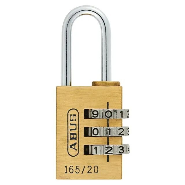 Abus - Zahlenvorhangschloss 165 Schlosskörperbreite 23 mm Messing Anzahl Zahlenrollen 3