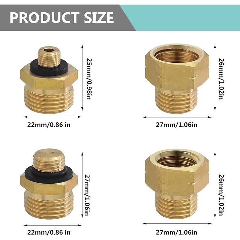 4-teiliges Gasflaschenadapter-set – Camping-gasadapter, Europäischer Gasadapter Nr. 1–4
