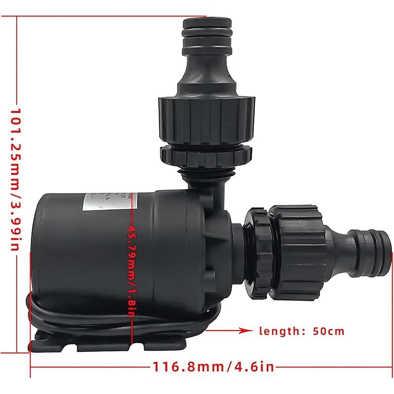 Stück 12v Wasserpumpe, Mini-tauchpumpe Mit Bürstenlosem Motor, 800l/h, 5m Kabel - Für Teiche, Aquarien Und Solarbrunnen