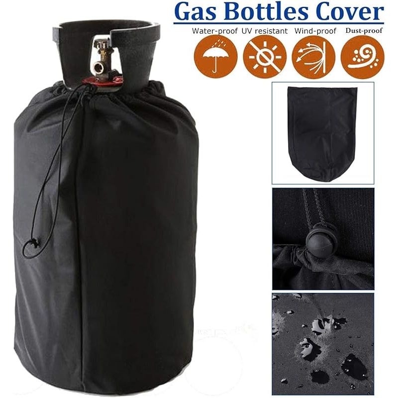 Propangasflaschenabdeckung (20 Lb) – Komplettabdeckung Mit Kordeln, Wasserdicht, Winddicht, Uv-beständig, Gasdeckel, Passend Für 20-lb-gasflaschen