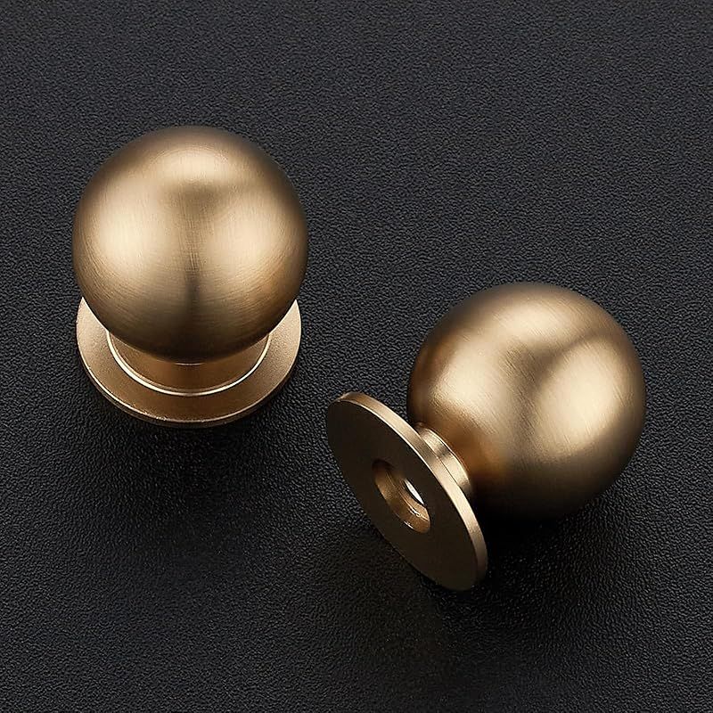 Set Mit 12 Runden, Champagnerfarbenen Bronze-schrankknöpfen, Kommodengriffen Und Küchenschrankbeschlägen, 2,4 Cm Durchmesser