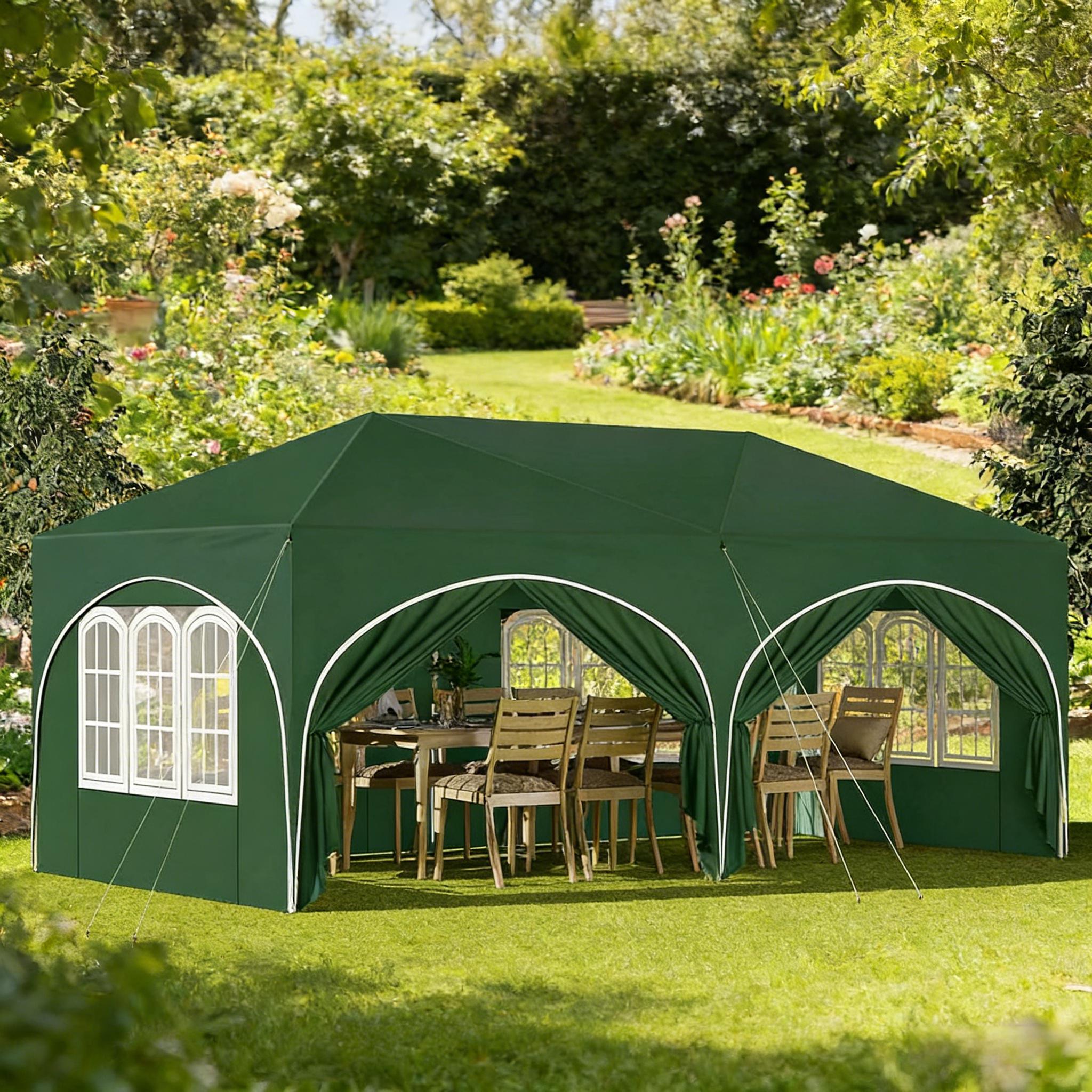 Gazebo 3x6m – 583x293x265 Cm – 26.8 Kg – Aus Kunststoff – Starke Konstruction – Uv-schutz Und Wasserbeständigkeit – Einfach Zu Bedienen