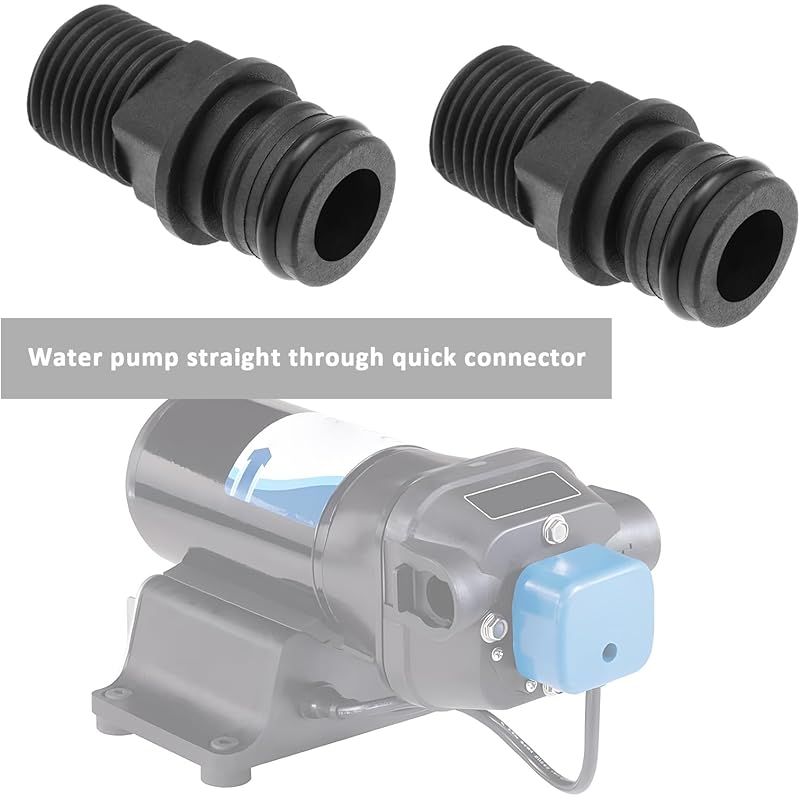 2-teiliger Pumpenanschlussadapter, 1/2 Zoll Bsp-außengewinde Auf 3/4 Zoll Schnellanschluss, Kompatibel Mit Jabsco- Und Flojet-pumpen