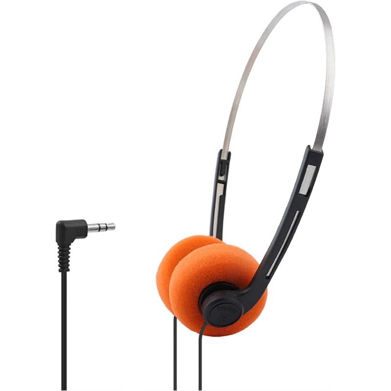 Orangefarbene Retro-on-ear-kopfhörer, Leichte Retro-ohrhörer, Hi-fi-stereo-kopfhörer Für Die Meisten Mobiltelefone Und Walkman-player (orange)