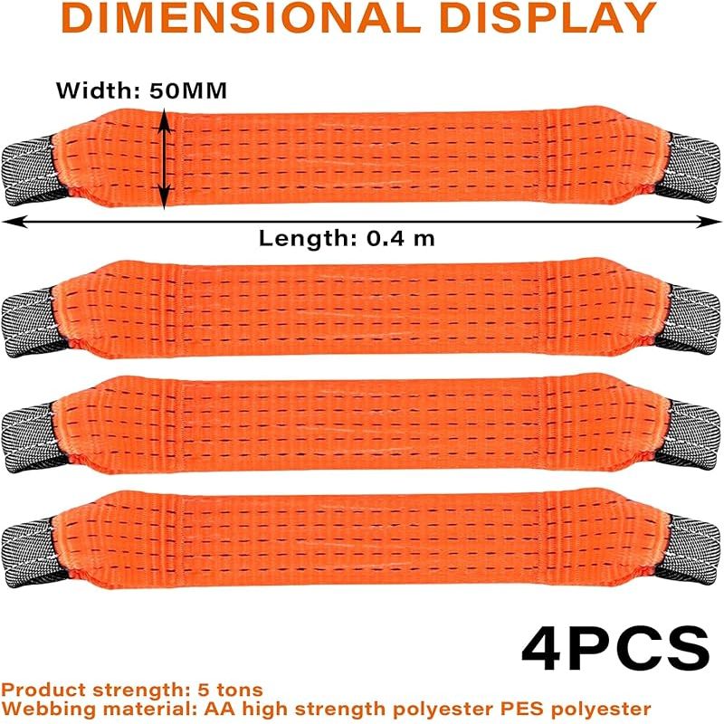 Set Mit 4 Kreuzgurten Für Den Autotransport, 50 Mm, Für Motorrad Und Auto