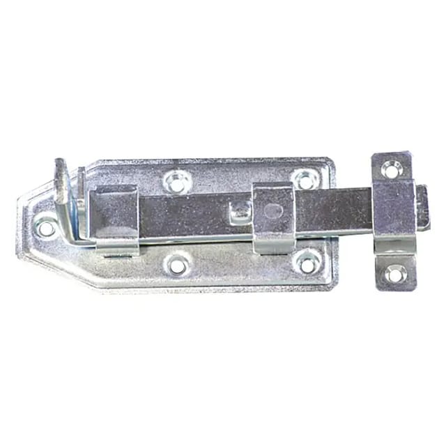Alberts - Schlossriegel gerade, mit flachem Griff und befestigter Schlaufe galvanisch verzinkt dickschichtpassiviert Platte 120 x 44 mm - 116767