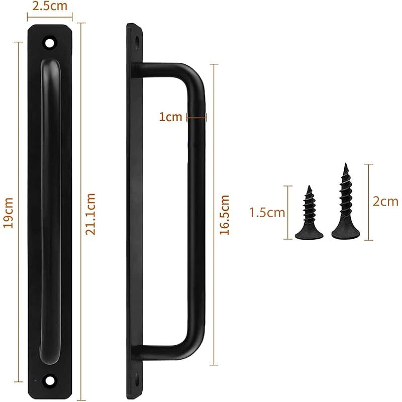 Stück Feste Türgriffe Aus Aluminiumlegierung, Schiebetürgriffe, Robuste Türgriffe, Geeignet Für Schränke, Scheunentüren, Holztüren (mit 4 Schrauben)
