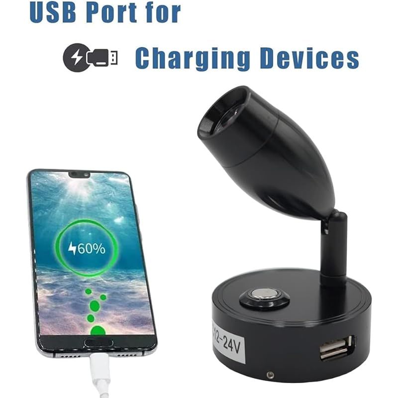 12v Led-leseleuchte Für Wohnmobile, Mit Usb-ladeanschluss, Dimmbarer Touch-steuerung Für Auto, Campervan, Wohnwagen, Bootsinnenraum, Warmweiß (2 Stück)