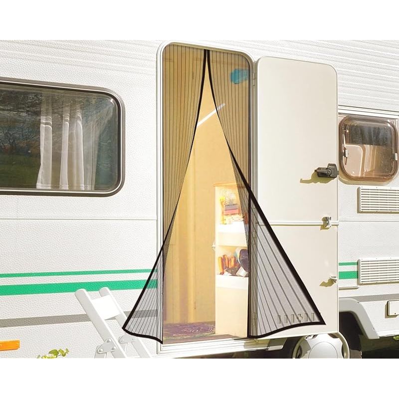 Magnetisches Moskitonetz Für Türen 80 X 200 Cm – Polyestergewebe – Automatischer Magnetverschluss – Insektenschutzgitter Für Wohnmobile