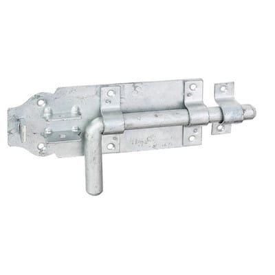 Alberts - Bolzenriegel, mit befestigter Schlaufe, feuervz, Platte LxB180x70 mm,Ges.-L230mm