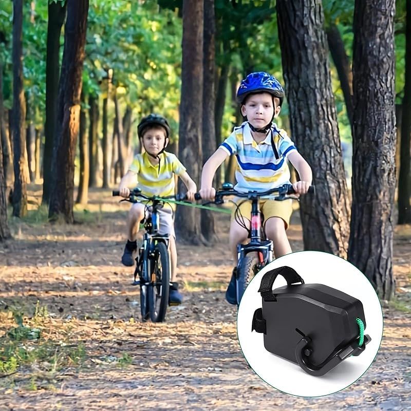 2,5 M Langes Fahrradzugseil, Verstellbare Kinderfahrrad-zugstange, Schwarz, Inklusive 2 Nylon-kabelklemmen, Ideal Für Familien-fahrradtouren Und Reisen
