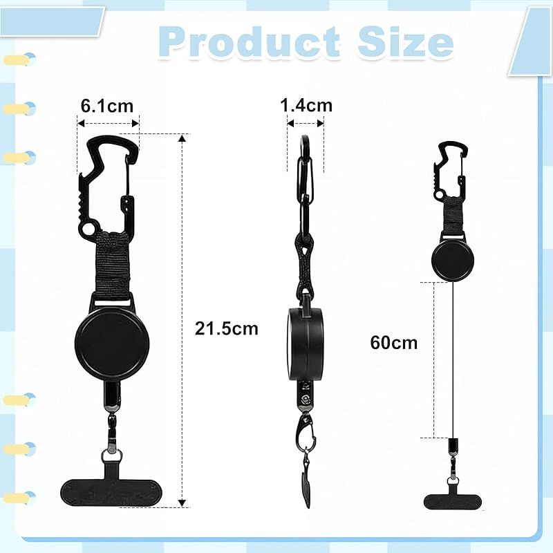 Diebstahlsichere, Einziehbare Gurte Für Mobiltelefone, Diebstahlsicherungsschnur Mit Karabiner, Absturzsicherungsgurt Für Outdoor-aktivitäten Wie Wandern, Skifahren, Klettern, Reisen Und Radfahren.