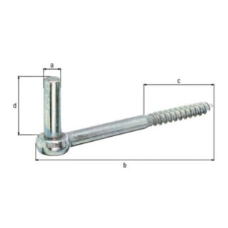 FP - Kloben zum Einschrauben 13x165mm galv. verz. dickschichtpassiviert
